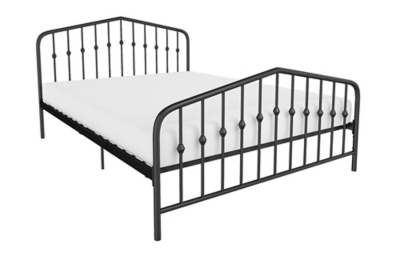 Bushwick Queen Metal Bed, Black, large