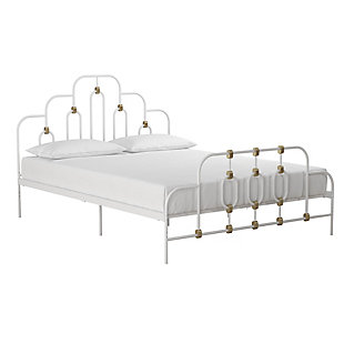 Boutique Olivia Boutique Olivia Queen Metal Bed, White, large