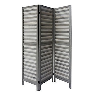 The Urban Port Foldable Wooden Room Divider with Shutter Design, , rollover