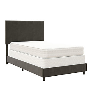 Z by Taylor Twin Upholstered Bed, Gray, large