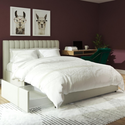 B600004242 Brittany Full Upholstered Bed with Storage Drawers sku B600004242
