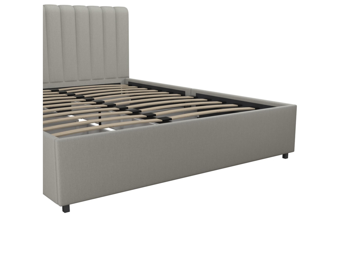 Brittany Queen Upholstered Bed with Storage Drawers | Ashley