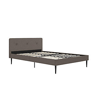 Freddy Queen Upholstered Bed, Gray, large