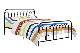 Dorel Home Products Bright Pop Metal Full Bed, Black, large