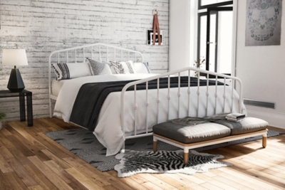 Dorel Home Products Bushwick Metal Bed Underbed Storage, White