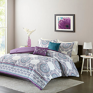 Estate  Purple Full/Queen Comforter Set, , rollover
