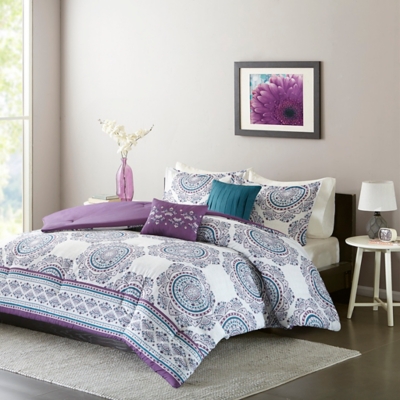 Estate  Purple Full/Queen Comforter Set, , large