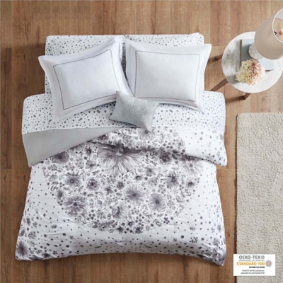 B600004504 Reign Grey Full Comforter and Sheet Set, Gray sku B600004504