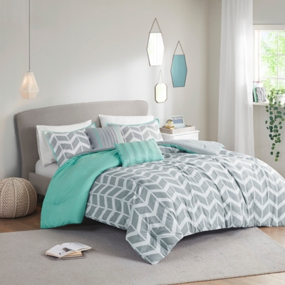 Darcy Comforter Set, Aqua