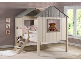 Donco Kids House Low Loft Rustic Sand/Rustic Grey