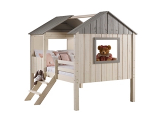 Donco Kids House Low Loft Rustic Sand/Rustic Grey