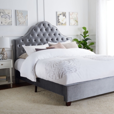 Beckham Full Bed, Light Gray