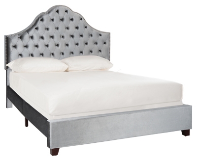 Beckham Full Bed, Light Gray, large
