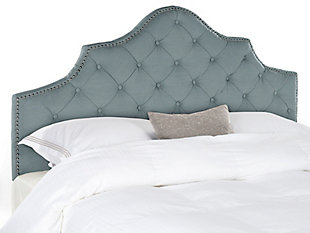 Arebelle Queen Upholstered Panel Headboard, Sky Blue, large