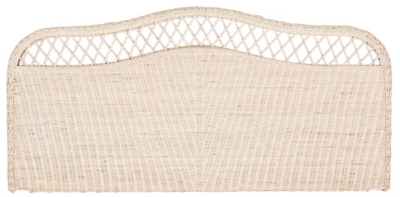 Sephina Full Wood Panel Headboard, White Washed, large