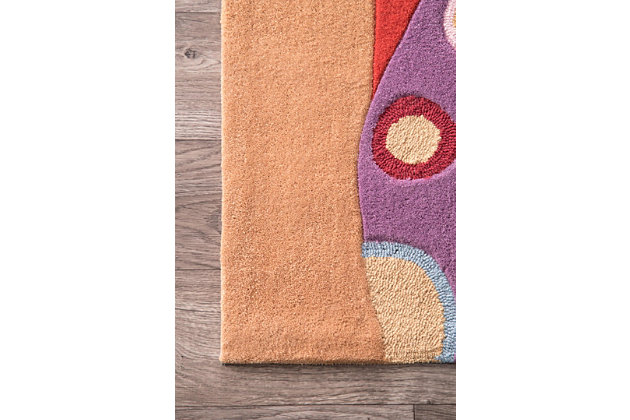Made from the finest materials in the world and with the uttermost care, this rug is a great addition to your home.Made of polyester | Hand-tufted | No backing | Imported