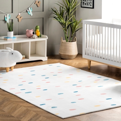 B600005445 nuLOOM Polka Dotted Nursery Rug, Multi sku B600005445