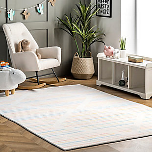 nuLOOM Kids Candy Striped Rug, Multi, rollover