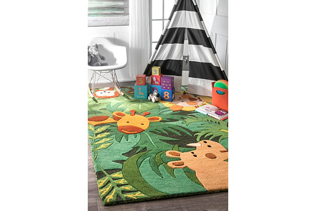 Made from the finest materials in the world and with the uttermost care, this rug is a great addition to your home.Made of wool | Hand-tufted | Canvas backing | Imported