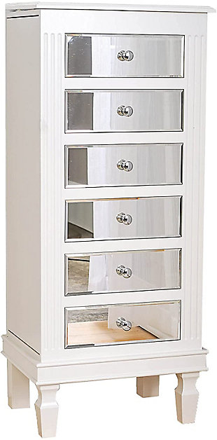 Ava Mirrored Jewelry Armoire, , large