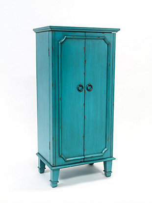 Cabby Jewelry Armoire, Turquoise, large