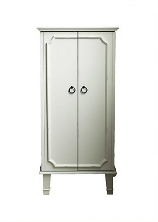 Cabby Jewelry Armoire, Antique White, large