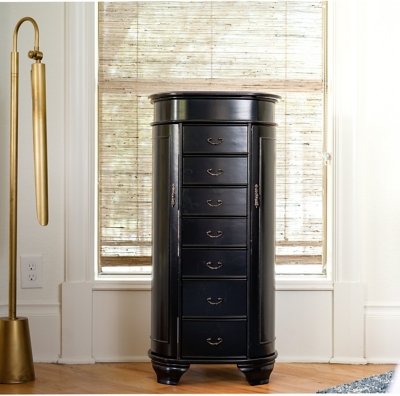Daley Jewelry Armoire, Black, large