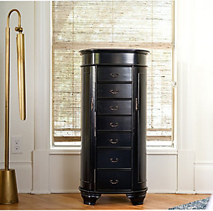 Daley Jewelry Armoire, Black, rollover