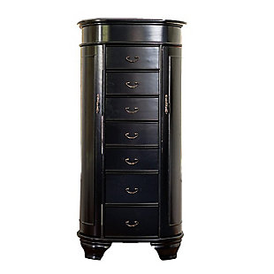 Daley Jewelry Armoire, Black, large