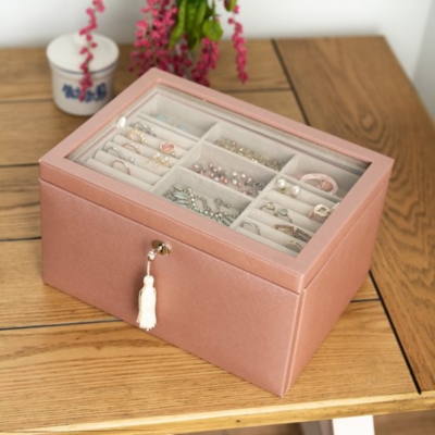 Emily Jewelry Box, Blush, rollover