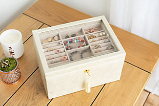 Emily Jewelry Box, Gold, rollover