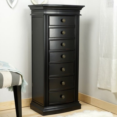 Landry Jewelry Armoire, Black, rollover