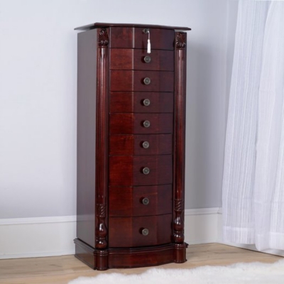 Louis Jewelry Armoire, Antique Cherry, large