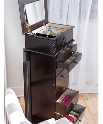 Makeup Storage Cabinet by Naomi Home-Color:Black,Size:9 Drawer, Size: 9 Drawer/Black