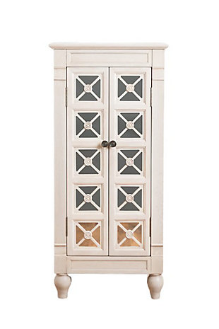 Celine Jewelry Armoire, White, large