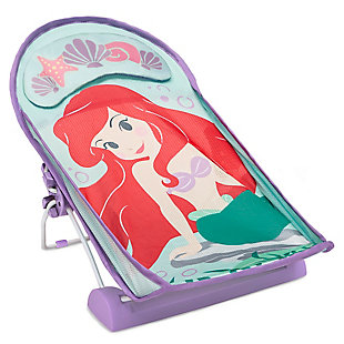 Make them as comfy and safe as possible with this Disney The Little Mermaid Baby Bather by Delta Children. The bather's soft mesh material is gentle on baby's delicate skin and is easy to clean - the slightly inclined design ensures your baby is in a secure position throughout bath time. Additional padding decorated with shells and starfish provides the head support your little one needs. Use it in your sink or bath tub. The bather's compact fold is convenient for storage or travel.EASY TO CLEAN: Made of metal, plastic and fabric, the soft mesh material is gentle on baby's delicate skin and easy to clean | SUPPORTIVE DESIGN: Additional padding at the top provides needed support. The bather's incline keeps baby in a secure and comfortable position during bath time | FITS IN SINKS AND BATH TUBS: Great alternative to bulky baby bath tub, this bather easily fits in your sink or tub without taking up a lot of space | RECOMMENDED USE: Ideal for infants 0 to 6 months. Holds up to 20 lbs.. Use this bather until baby is sitting up unassisted | COMPACT FOLD: Assembly required. Bather easily folds for storage or travel | For any questions regarding Delta Children products, please contact consumersupport@deltachildren.com Monday to Friday, 8:30 a.m. to 6 p.m. (EST)