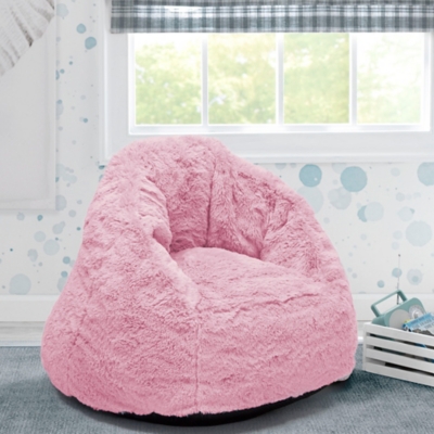 Delta Children Cozee Fluffy Chair, Toddler Size, Pink, large