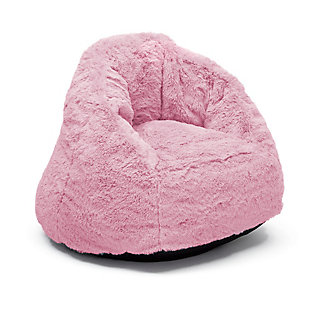 Delta Children Cozee Fluffy Chair, Toddler Size, Pink, large