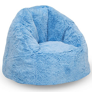 Delta Children Cozee Fluffy Chair, Toddler Size, Blue, large