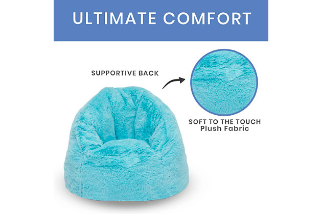 The Cozee Fluffy Chair by Delta Children will be the best seat in the house. Stuffed with a shredded foam that contours to your child's body, it delivers more comfort and support than traditional bean bag chairs. The perfect chair for reading, playing or snuggling, the plush faux fur cover and supportive back help give kids an oh-so-cozy spot to call their own, and its lightweight design means it can go anywhere your child goes. The innovative foam construction will keep its shape for long-lasting use that will accommodate to your child's needs, year after year. Plus, the chair's non-slip bottom ensures it stays in place. It's the perfect chair for your playroom, bedroom or living room. Delta Children was founded around the idea of making safe, high-quality children's products affordable for all families. They know there's nothing more important than safety when it comes to your child's space. That's why all Delta Children products are built with long-lasting materials to ensure they stand up to years of jumping and playing. Plus, they are rigorously tested to meet or exceed all industry safety standards.PREMIUM MATERIALS: Generous foam filling is durable and will keep its shape longer than a traditional bean bag chair. Supportive back and seat surround your child in comfort. Non-slip bottom keeps chair in place | COZY FEEL: Plush, sensory-friendly cover is super-soft. Non-crinkly design is quieter than bean bag chair. Machine washable cover-wash before use | EASY TO UNBOX: Chair ships in super-small box. Expands quickly and keeps its shape. Once unboxed chair expands 5x (may take 24 hours to fully expand) | PORTABLE + VERSATILE COMFORT: Lightweight chair can be moved from room to room. Comfier than a bean bag chair. Great for bedrooms, playrooms, basements, gaming, studying or dorm rooms. Recommended for ages 2 to 6 years (holds up to 60 lbs.) | CHILD SAFE ZIPPER: To prevent kids from opening the chair, we use a childproof zipper that comes without a pull, it can only be opened using a paperclip. Chair meets or exceeds government and ASTM safety standards | For any questions regarding Delta Children products, please contact consumersupport@deltachildren.com Monday to Friday, 8:30 a.m. to 6 p.m. (EST)