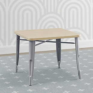 The perfect foundation for fun and learning, the Bistro Table from Delta Children features a printed wood grain top that sits on top of painted metal legs. Whether your child uses it for art projects, tea parties, snack time or homework, this kids play table will enhance their sense of wonder no matter what activity they use it for. Sized just right for your growing child - the generous 20-inch height of this sturdy play table ensures it can be used for many years. The table’s fun mixed material construction will complement existing bedroom, playroom or living room decor, easily allowing you to create a space that works for kids and adults alike. Rubber feet on table’s legs protect the floor from scratches. Recommended for ages 3 and older.QUALITY MATERIAL: Made of metal and TSCA compliant engineered wood. For indoor use only. Durable and easy to clean finish; wipe with damp cloth and dry immediately | COORDINATING ITEMS: Pair this table with the matching 2pc chair set to complete your set, sold separately | SAFE OPTION: We know chemicals have no place in your house, so our finishes are tested for lead and other toxic elements to meet or exceed government and ASTM safety standards. Rubber feet to protect floor surfaces | ASSEMBLY: Assembly for this table is required | For any questions regarding Delta Children products, please contact consumersupport@deltachildren.com Monday to Friday, 8:30 a.m. to 6 p.m. (EST)