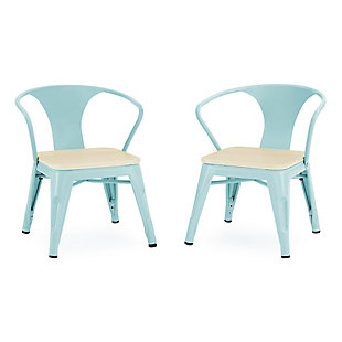 Art projects, tea parties, snack time, even homework is so much more fun while sitting in the Bistro 2-Piece Chair Set from Delta Children. These kid-sized chairs feature a mixed material construction of metal and wood that is sure to inspire hours of imaginative play. Sized just right for your growing child - the 11.25" seat height of these kids chairs ensure they can be used for many years. Recommended for ages 3 and older. Rubber feet on chair’s legs protect the floor from scratches.QUALITY MATERIAL: Set of 2. Made of metal and TSCA compliant engineered wood. For indoor use only. Durable and easy to clean finish; wipe with damp cloth and dry immediately | COORDINATING ITEMS: Pair this 2 pc chair set with the matching bistro table to complete your set, sold separately | SAFE OPTION: We know chemicals have no place in your house, so our finishes are tested for lead and other toxic elements to meet or exceed government and ASTM safety standards. Rubber feet to protect floor surfaces | ASSEMBLY: Assembly for this set of chairs is required | For any questions regarding Delta Children products, please contact consumersupport@deltachildren.com Monday to Friday, 8:30 a.m. to 6 p.m. (EST)