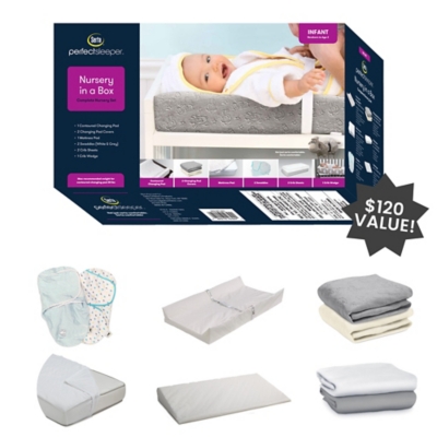 Serta 9-Piece Nursery-in-a-Box Newborn Baby Gift Set for Boys and Girls, , rollover