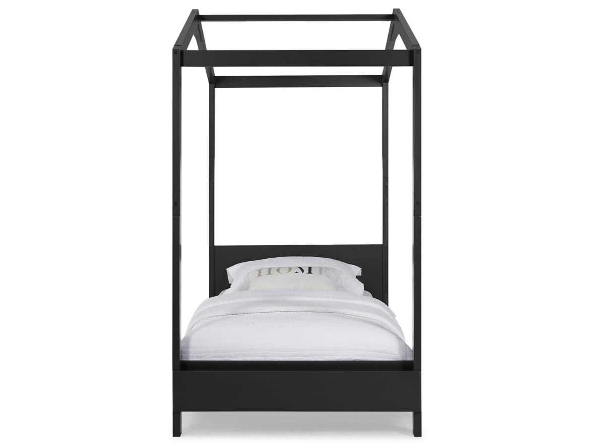 Delta Children Poppy House Twin Bed, Midnight Gray, large