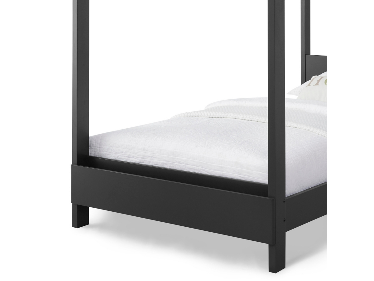 Delta Children Poppy House Twin Bed, Midnight Gray, large