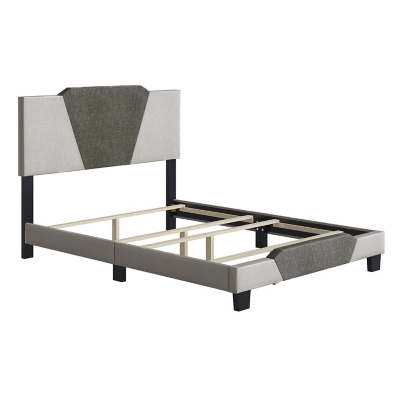 Talulah King Upholstered Linen Platform Bed - Thumbnail 2