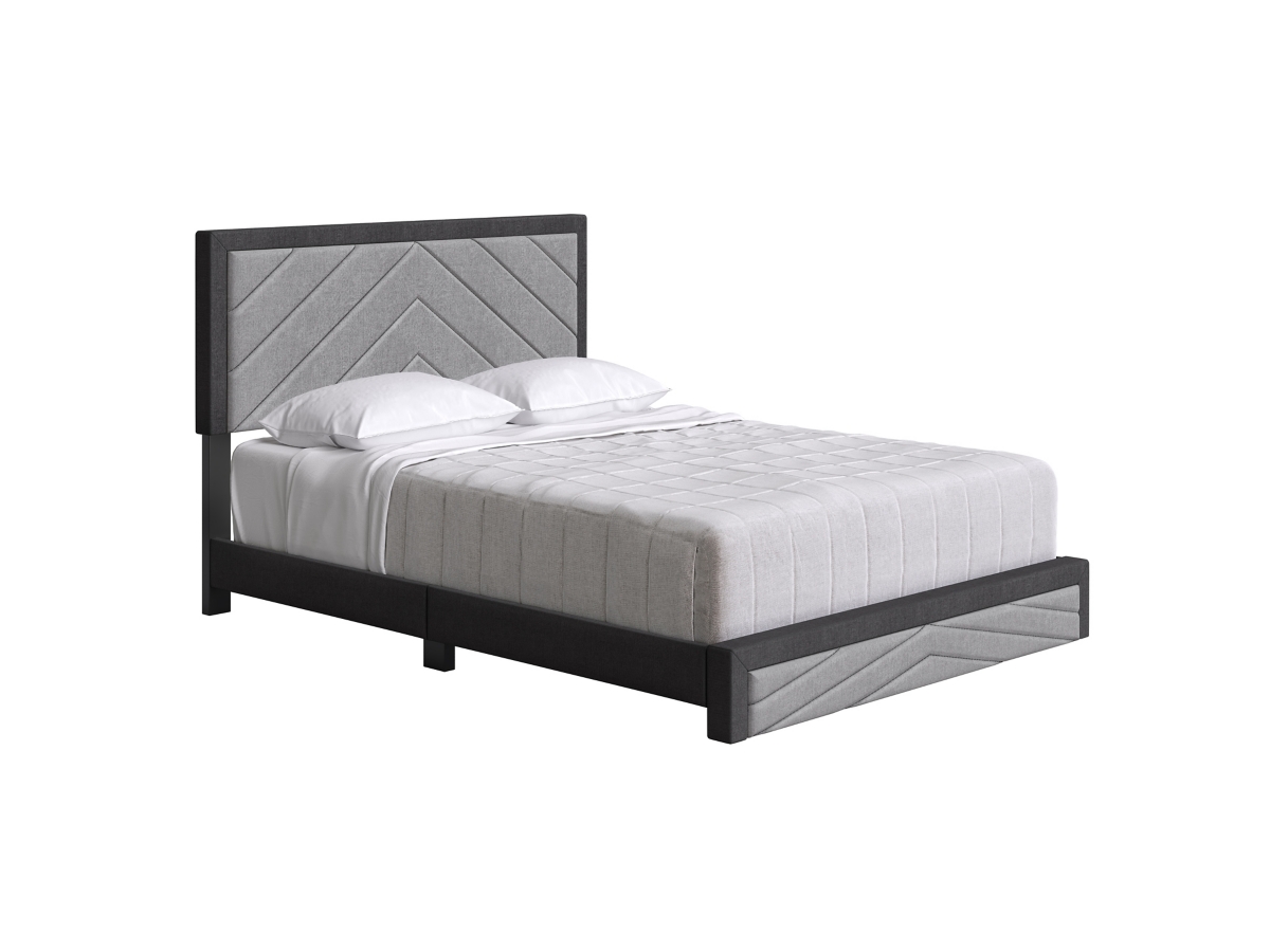 Ziggy King Upholstered Faux Leather Platform Bed | Ashley