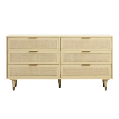 TOV Funiture Sierra Buttermilk 6 Drawer Dresser, Buttermilk, large
