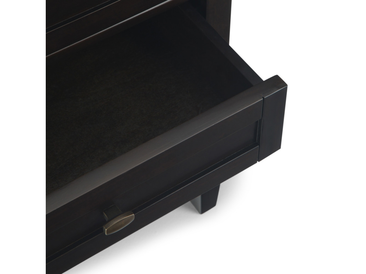 Simpli Home Rustic Nightstand, Brown/Beige, large