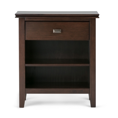 Simpli Home Artisan 24" 1 Drawer Nightstand, Russet Brown, large